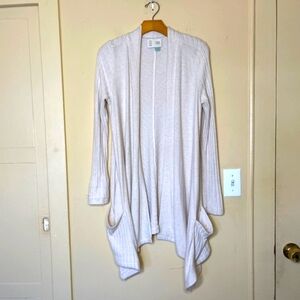 Women's Cream Open Front Cardigan